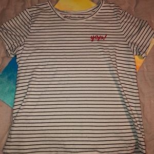 Stripped “Yep!” T-Shirt